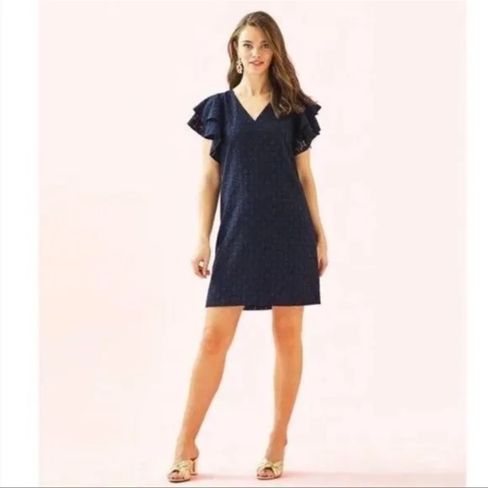 Lilly Pulitzer Kathie Navy Dress 00 NWT